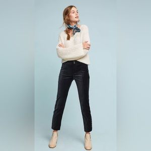 Anthropologie The Essential Velvet Slim Trousers Size 8